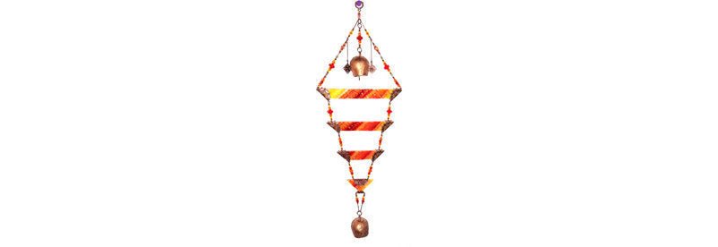 Fire in the Wind - stained glass chime and suncatcher