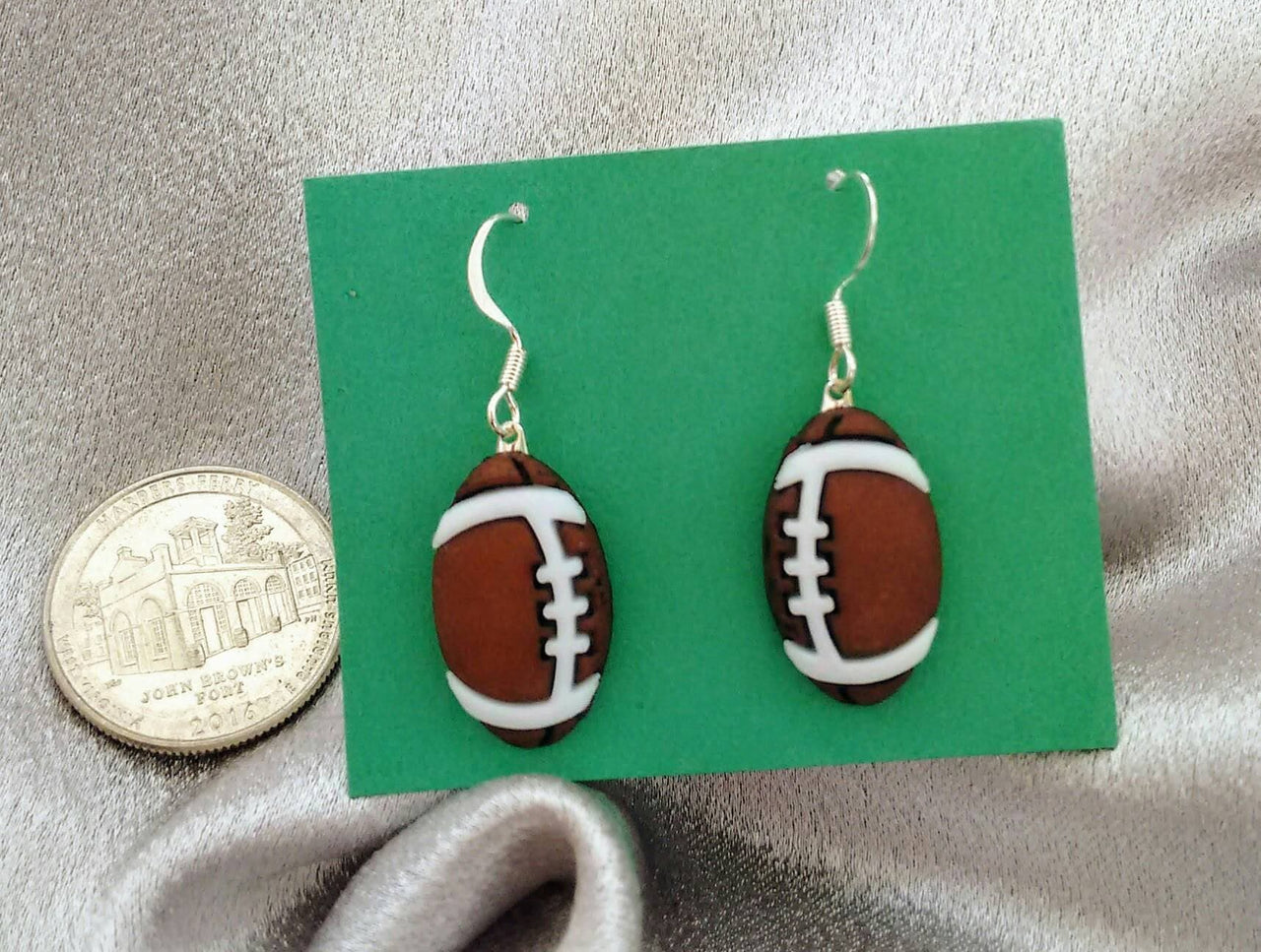 Football earrings 1 inch