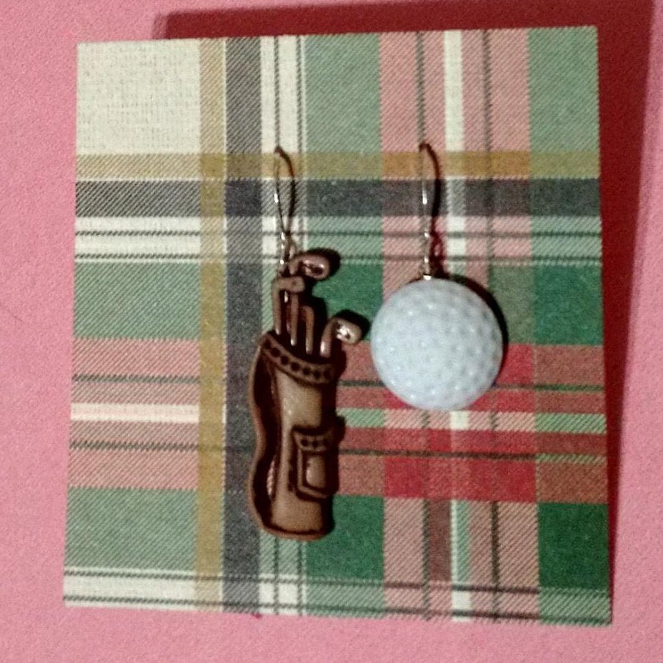 Golf earrings
