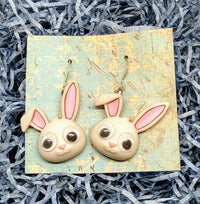 Thumbnail for Googly eyed Easter bunny earrings