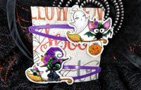 Thumbnail for Halloween bat, cat and ghost snap clip