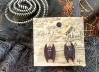 Thumbnail for Halloween earrings trick or treat bat earrings Brockus Creations