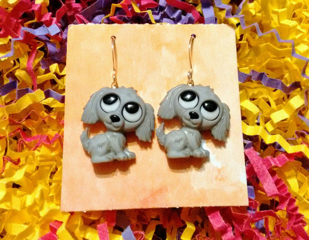 Puppy earrings dog earrings sweet puppies canines Brockus Creations