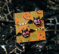 Thumbnail for Halloween bat bobby pins, Halloween bats, Halloween hair pins, Halloween gifts, Halloween costumes, bat costumes, goth hair pins, goth gifts