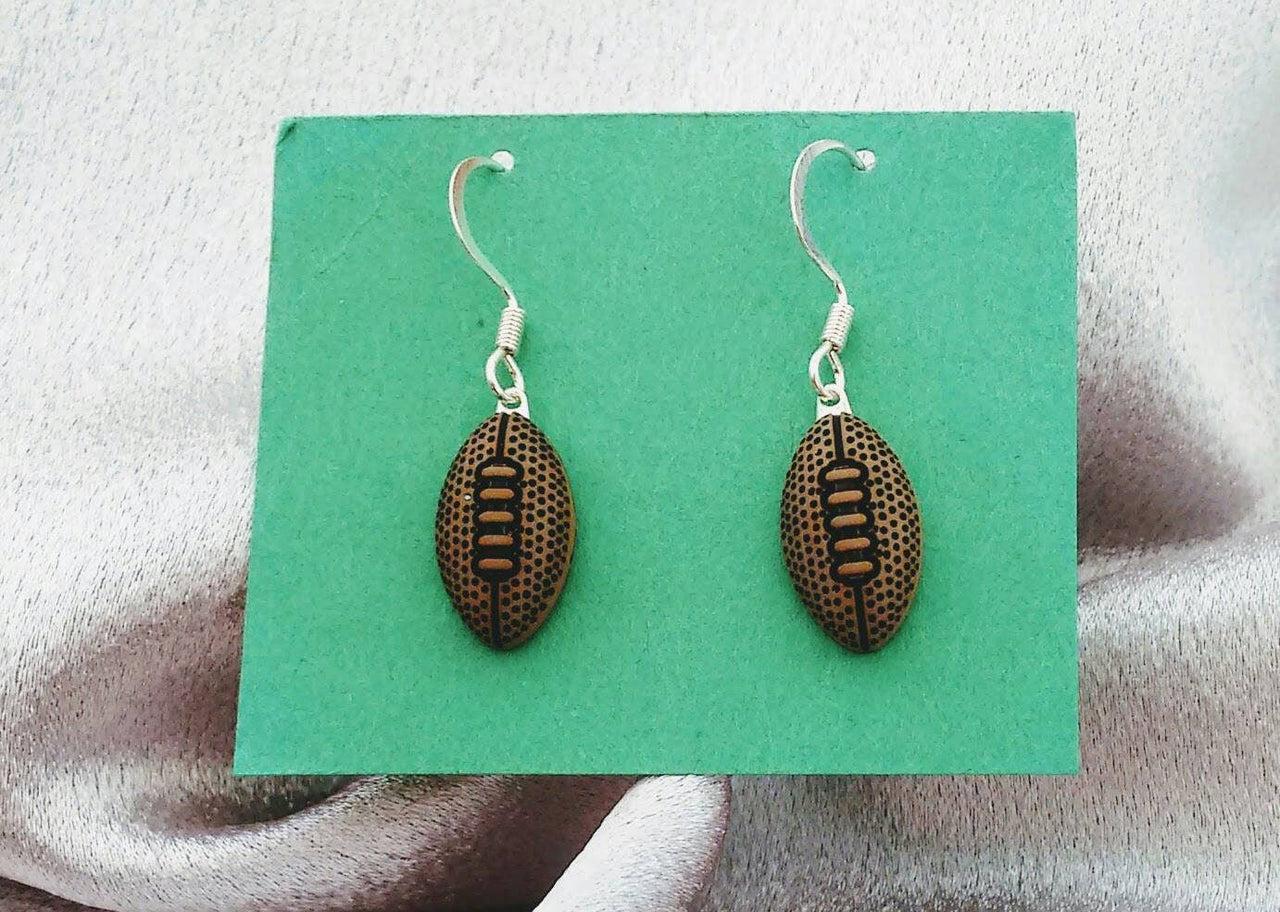 football earrings sports earrings brockus creations