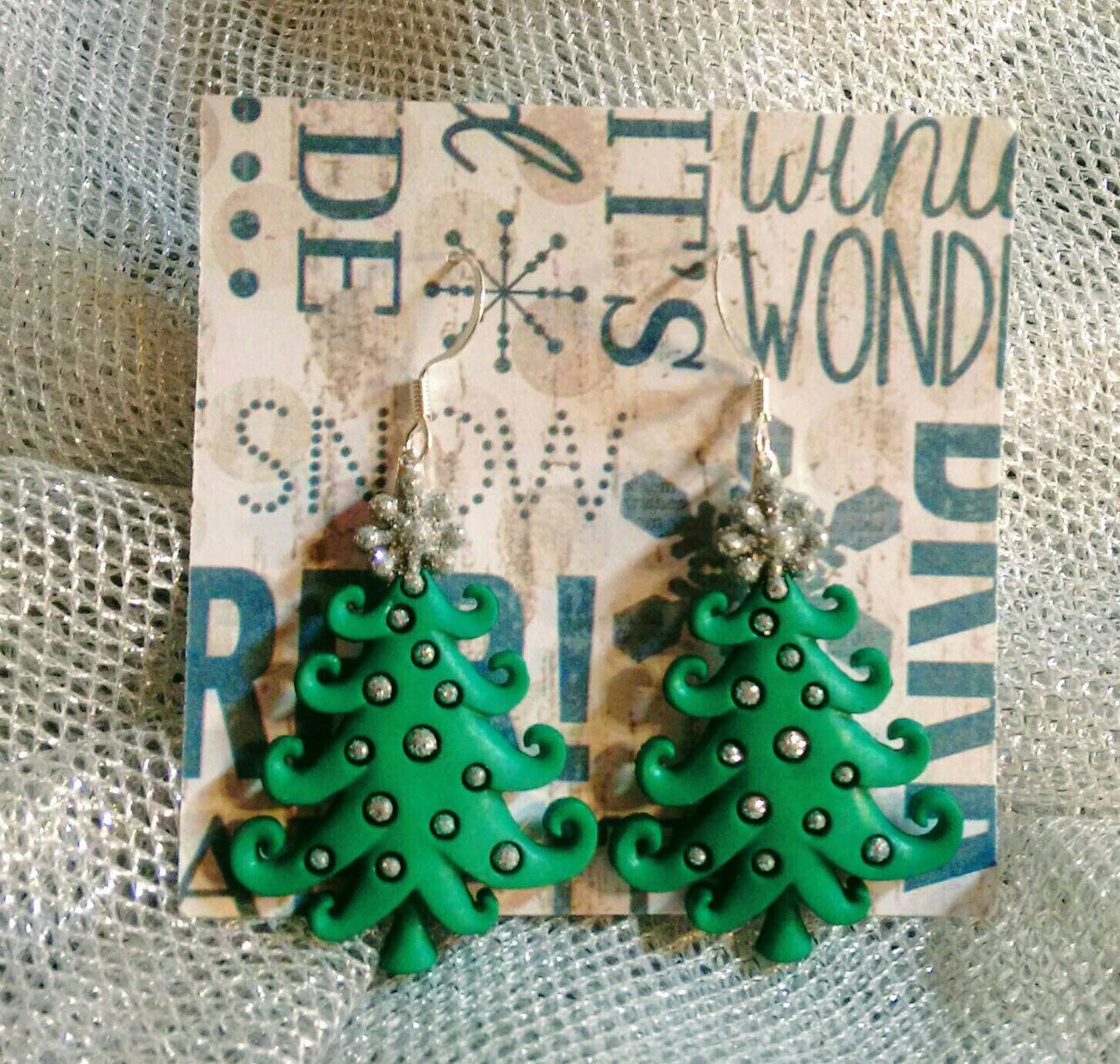 Christmas earrings, Christmas trees, holiday earrings, cute earrings, gift exchange, teacher gift, Christmas jewelry, gift for mom