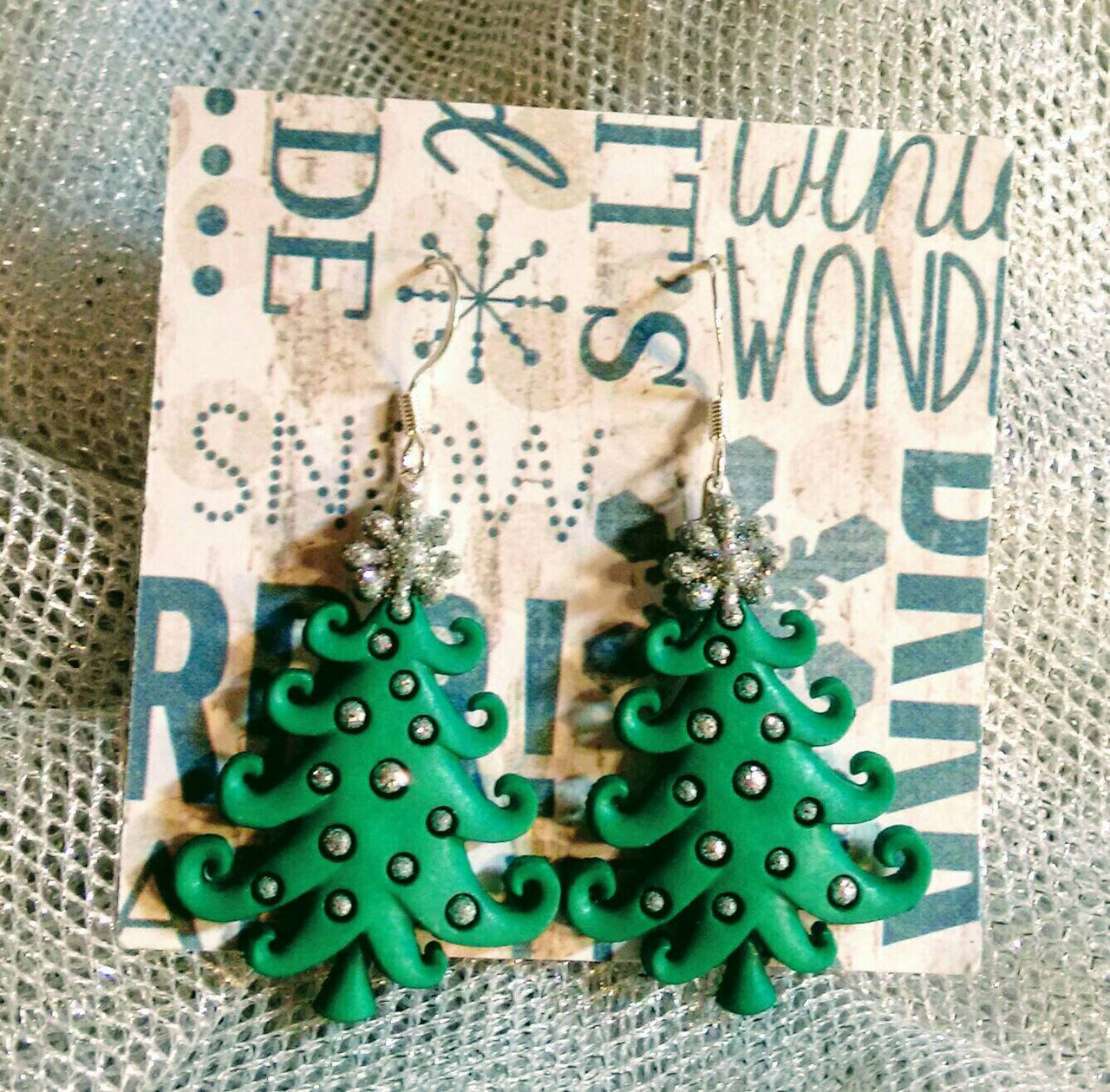 Christmas earrings, Christmas trees, holiday earrings, cute earrings, gift exchange, teacher gift, Christmas jewelry, gift for mom