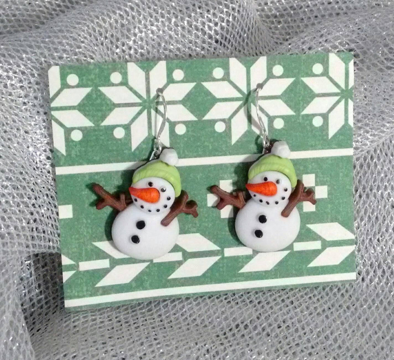 snowman with scarf earrings snowman jewelry snowmen Christmas earrings snowman earrings holiday earrings gifts for her gifts under 10 winter
