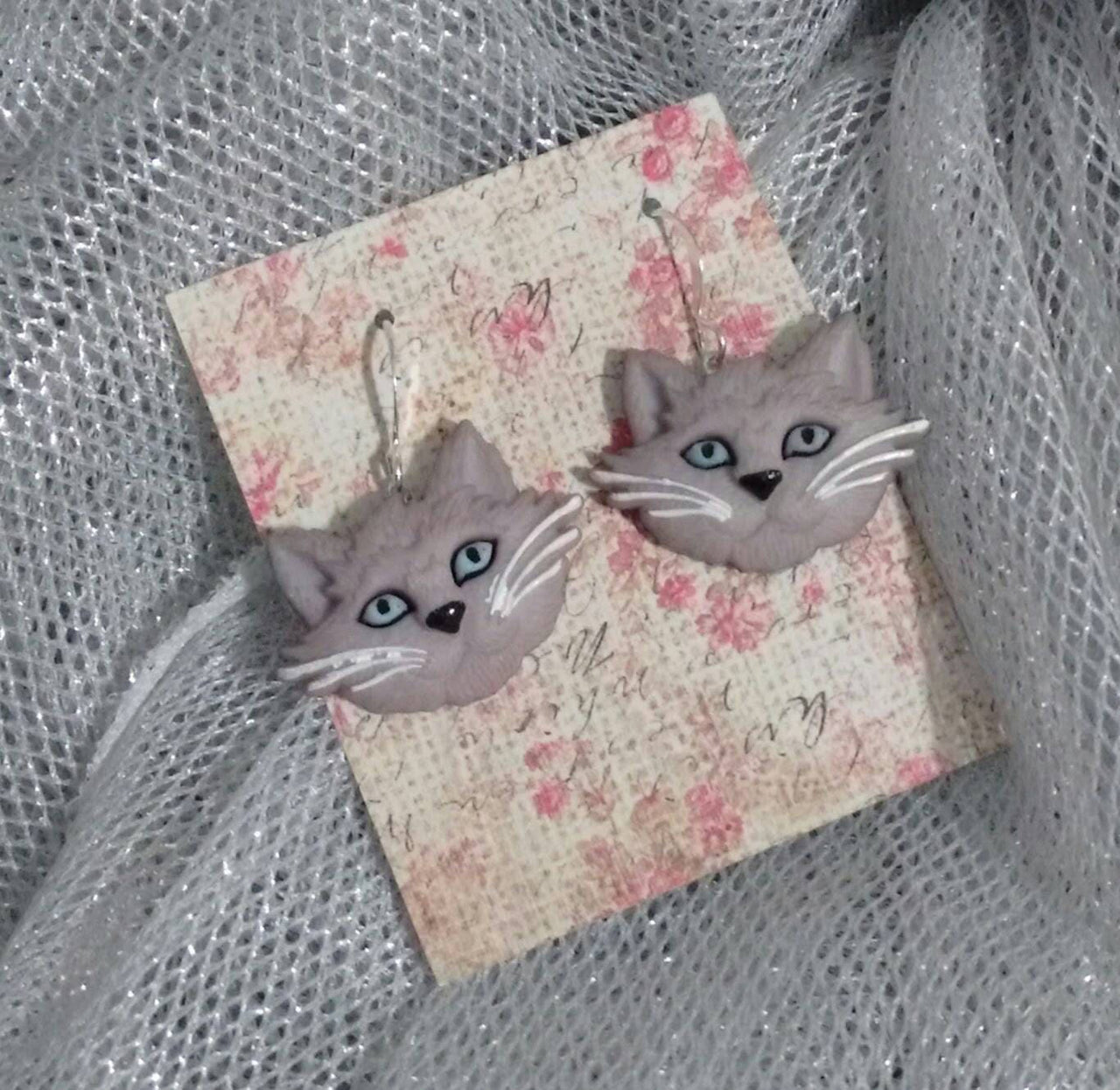 Cat earrings Cat jewelry Cat lovers Cat gifts Cat accessories Kitten earrings fur babies kitten felines pet jewelry pet gifts under 10