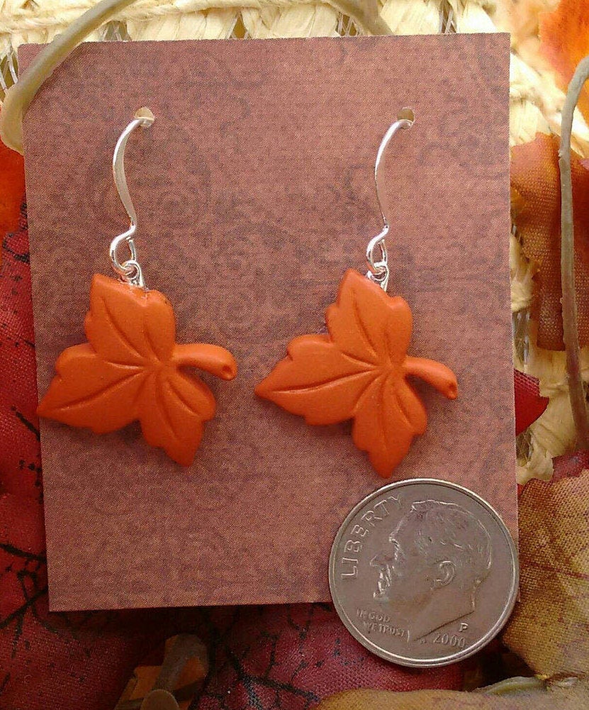 Thanksgiving fall leaf earrings