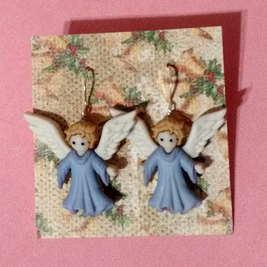 Angel earrings, Christmas angels, Christmas earrings, angel jewelry, religious earrings, angel costume, nativity angel, angel gifts, teacher