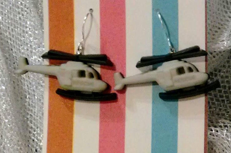 Helicopter earrings, helicopter jewelry, helicopter gifts, chopper earrings, gifts for pilots, gifts under 10, inexpensive earrings, helos