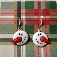 Thumbnail for snowman earrings, snowman jewelry, snowman gifts, snowmen, seasonal earrings, inexpensive earrings, gifts under 10, teacher gifts, winter