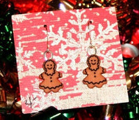 Thumbnail for gingerbread girls earrings, Christmas earrings, holiday earrings