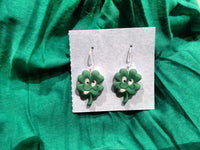 Thumbnail for St Patrick's day earrings four leaf clover earrings brockus Creations holiday earrings