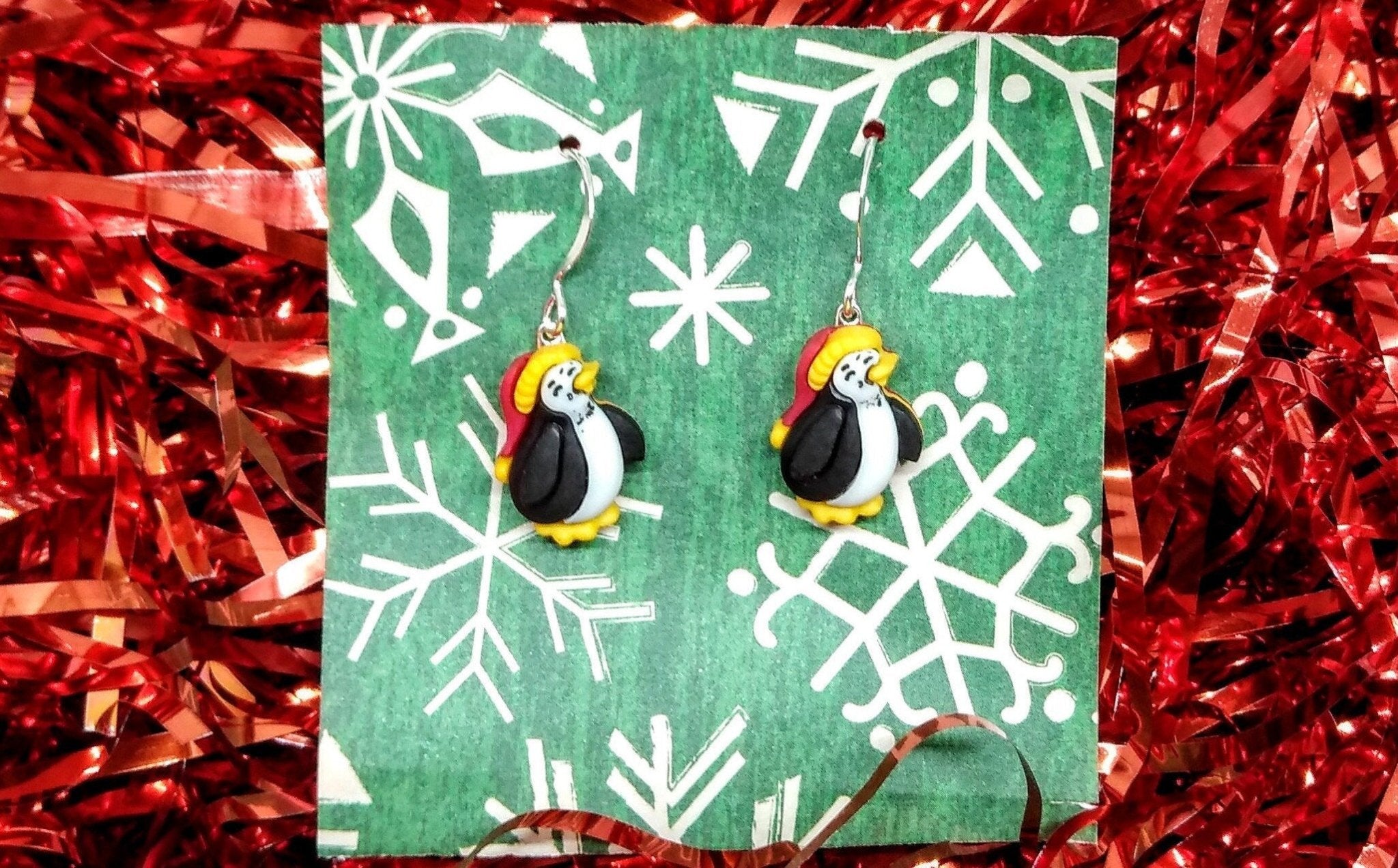 Penguin earrings