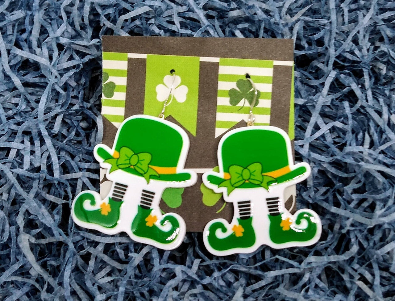 St. Patricks leprechaun earrings