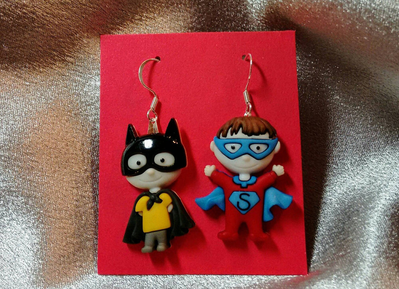 Super hero earrings
