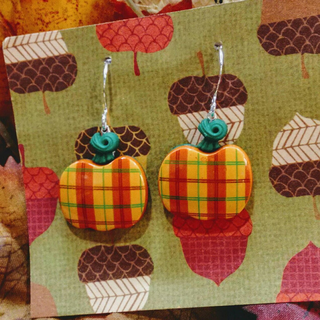 Thanksgiving earrings, pumpkin earrings, fall earrings