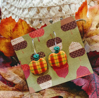 Thumbnail for Thanksgiving earrings, pumpkin earrings, fall earrings