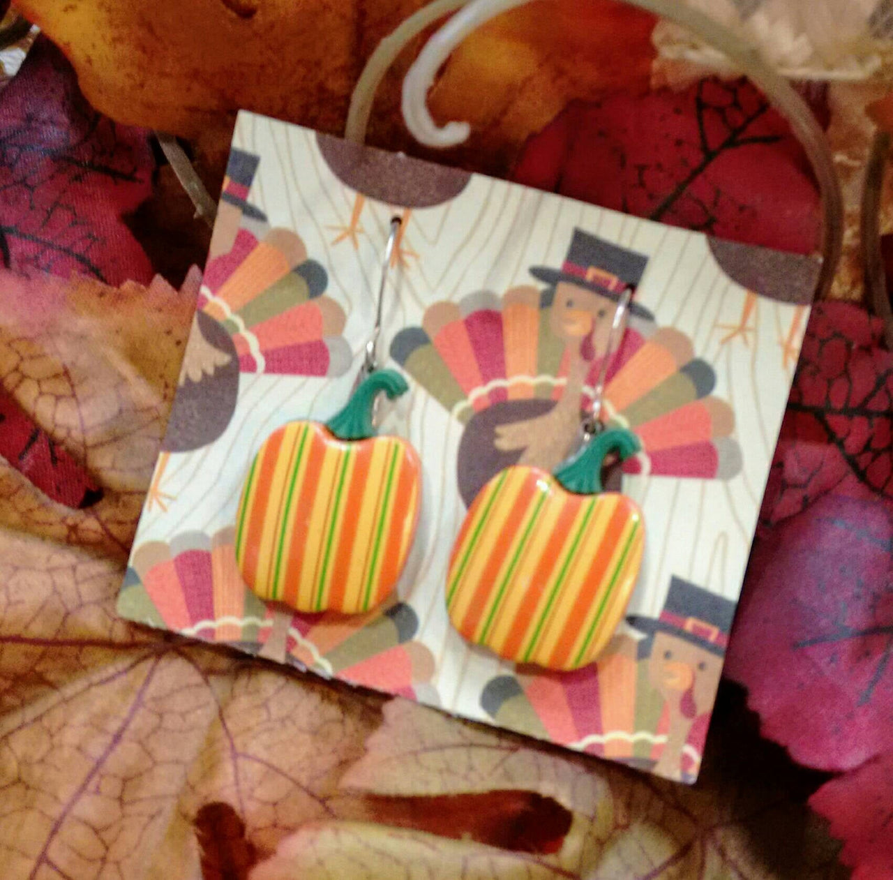 Thanksgiving earrings pumpkin earrings fall earrings thanksgiving jewelry Thanksgiving accessories gifts for her gifts under 10 teacher gift