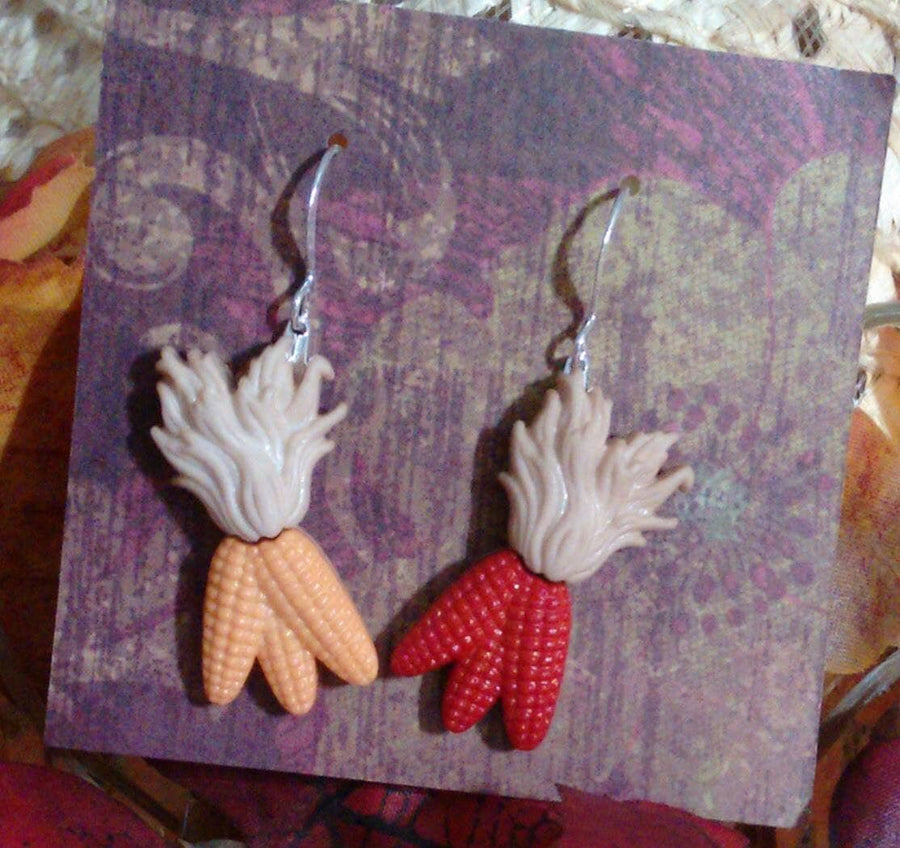 Thanksgiving Indian corn earrings