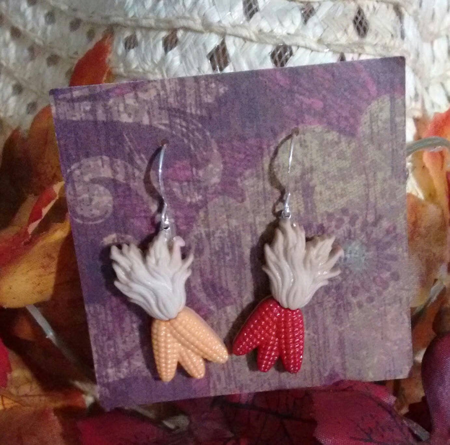 Thanksgiving Indian corn earrings