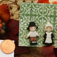 Thumbnail for Thanksgiving pilgrim earrings