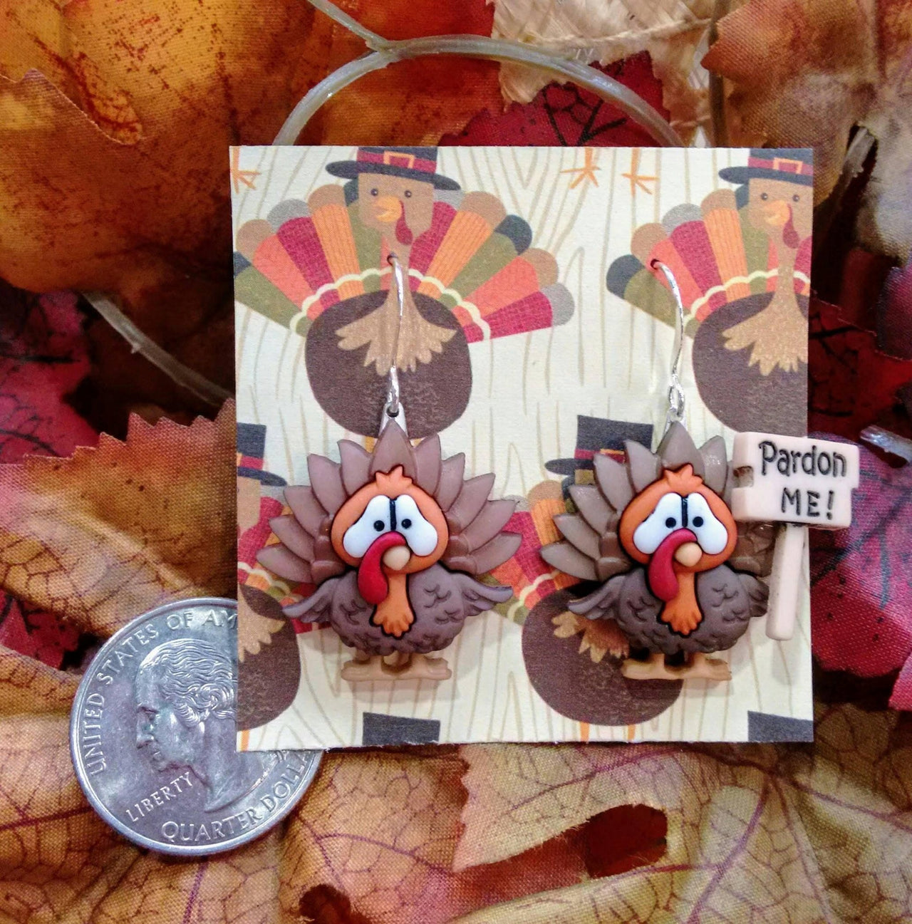 Thanksgiving turkey earrings