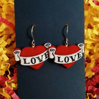 Thumbnail for Valentines earrings, Valentines jewelry, funny valentines, gift for teachers, gift for friend, love gifts, funny earrings, 