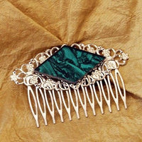 Thumbnail for Van Gogh stained glass large filigree hair combs
