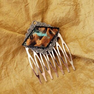 Stained glass hair combs for fine or thin hair, assorted colors