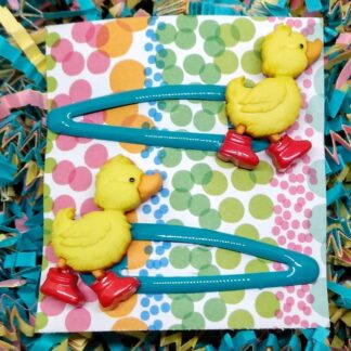 duck hair clips, duck snap clips, ducky hair clips, cute snap clips, duck barrettes, rubber ducky, rubber duckies, snap hair clips, galoshes
