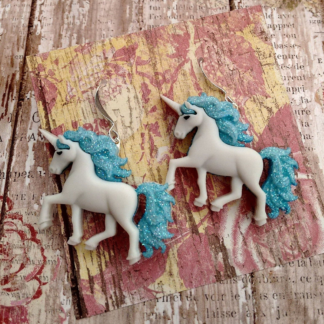 unicorn earrings, unicorn jewelry, unicorn gifts, inexpensive earrings, animal earrings, fantasy jewelry, mythical creatures, gifts for her