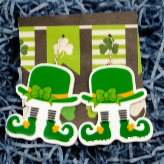 St. Patricks leprechaun earrings