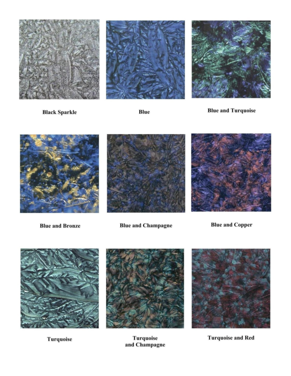 color chart for Van Gogh stained glass brockus creations