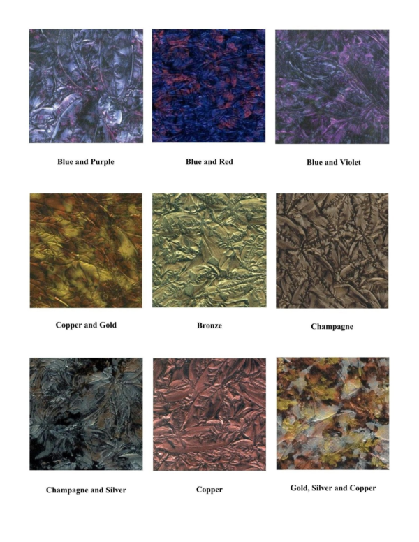 color chart for Van Gogh stained glass brockus creations