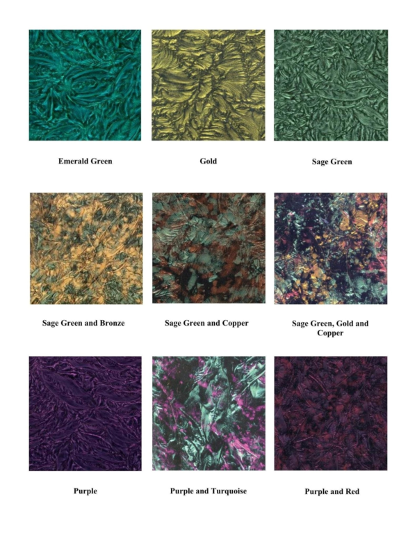 color chart for Van Gogh stained glass brockus creations