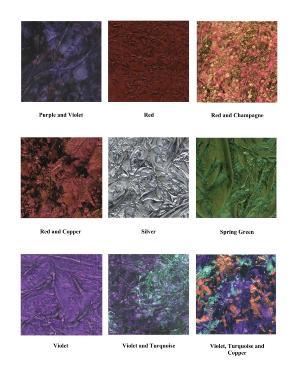 color chart for Van Gogh stained glass brockus creations