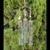 Elegant art deco style stained glass wind chime garden decor