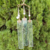 Elegant art deco style stained glass wind chime garden decor