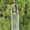 Elegant art deco style stained glass wind chime garden decor