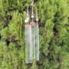 Elegant art deco style stained glass wind chime garden decor