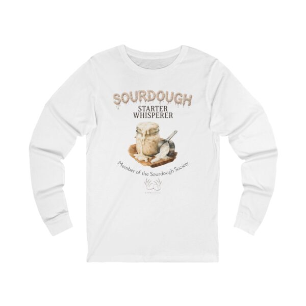 sourdough "starter whisperer" long sleeve tee shirt, personalized – sourdough baker gift – bread making tee – sourdough society™