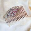 large silver filigree hair comb with silver granite mirror stained glass large silver filigree hair comb with silver granite mirror stained glass
