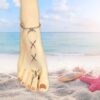 Silver, pink and black ankle bracelet barefoot sandal mockup 1 1000px brockus creations