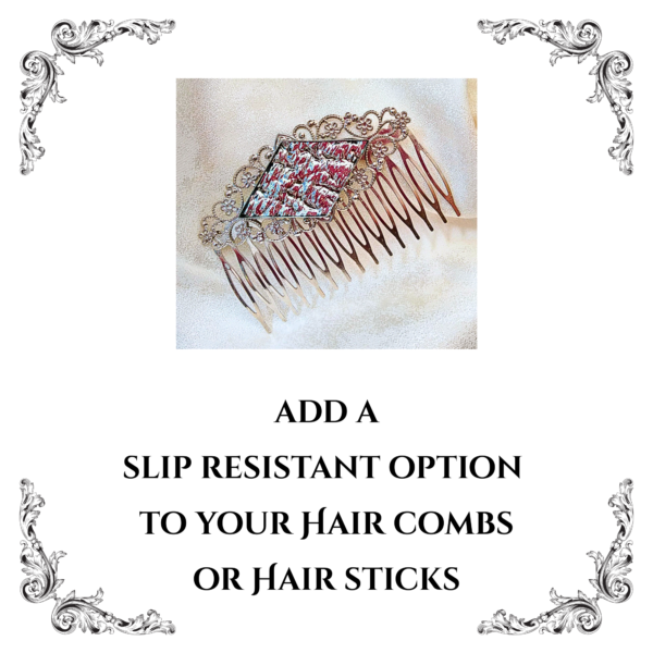 large silver filigree hair comb with silver granite mirror stained glass large silver filigree hair comb with silver granite mirror stained glass handcrafted by brockus creations