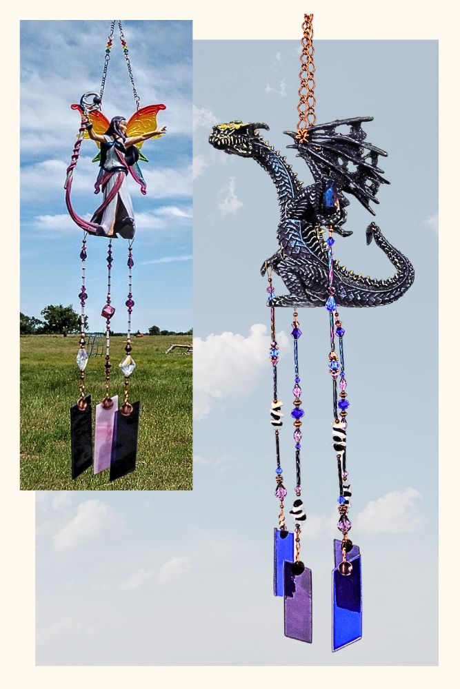 category themed wind chimes cover with a fairy and ghost dragon for brockus creations 2 website